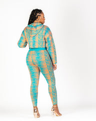 Queen Cobra Turquoise Jogger set
